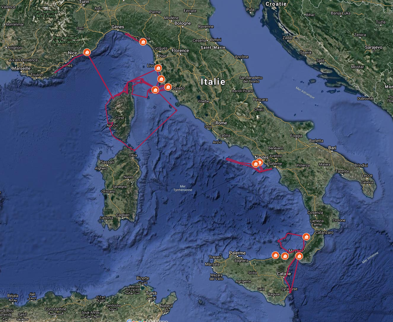 Itinéraires en Italie - location voiliers et catamarans