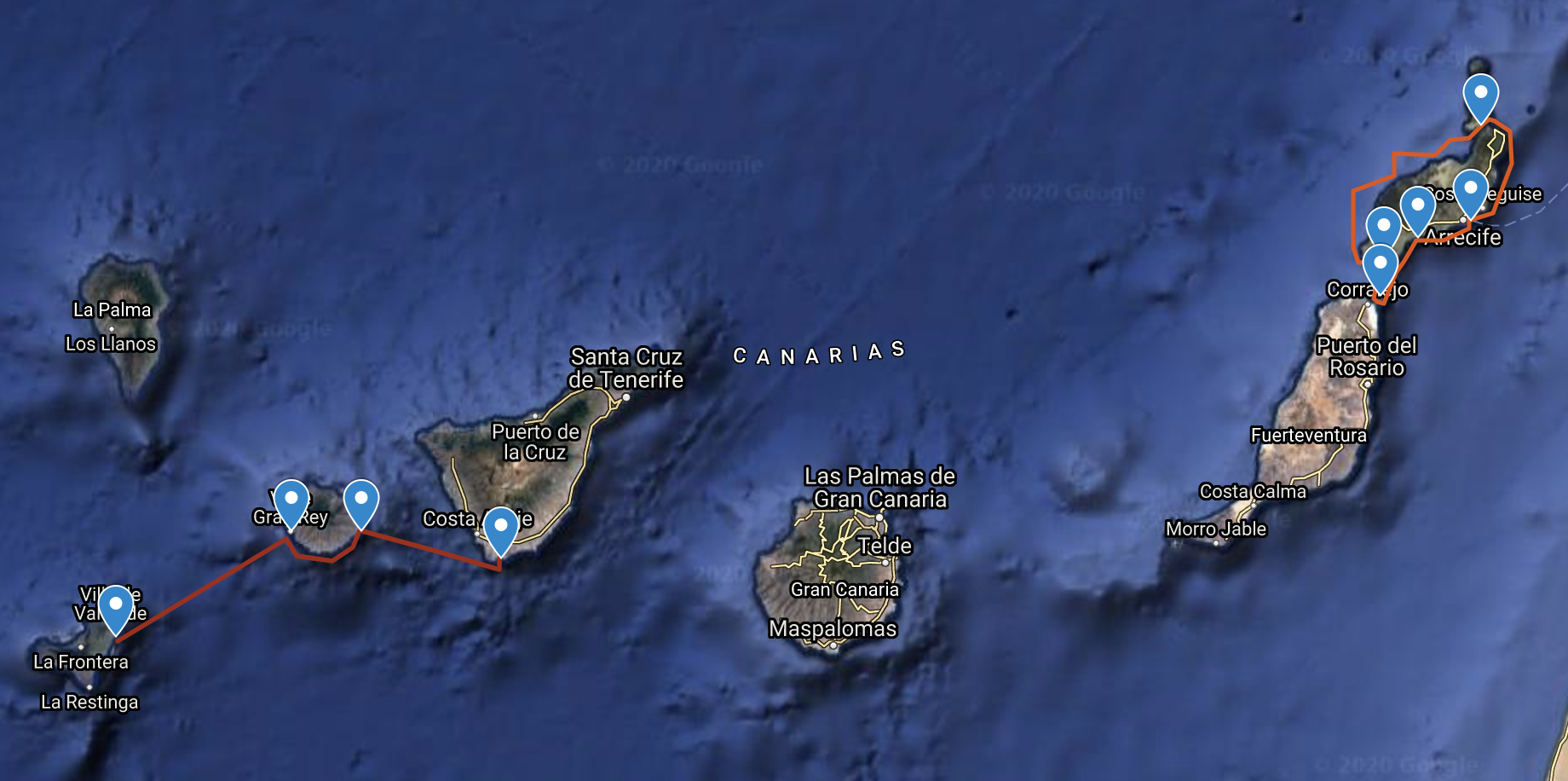 Îles canaries itinéraires à la voile