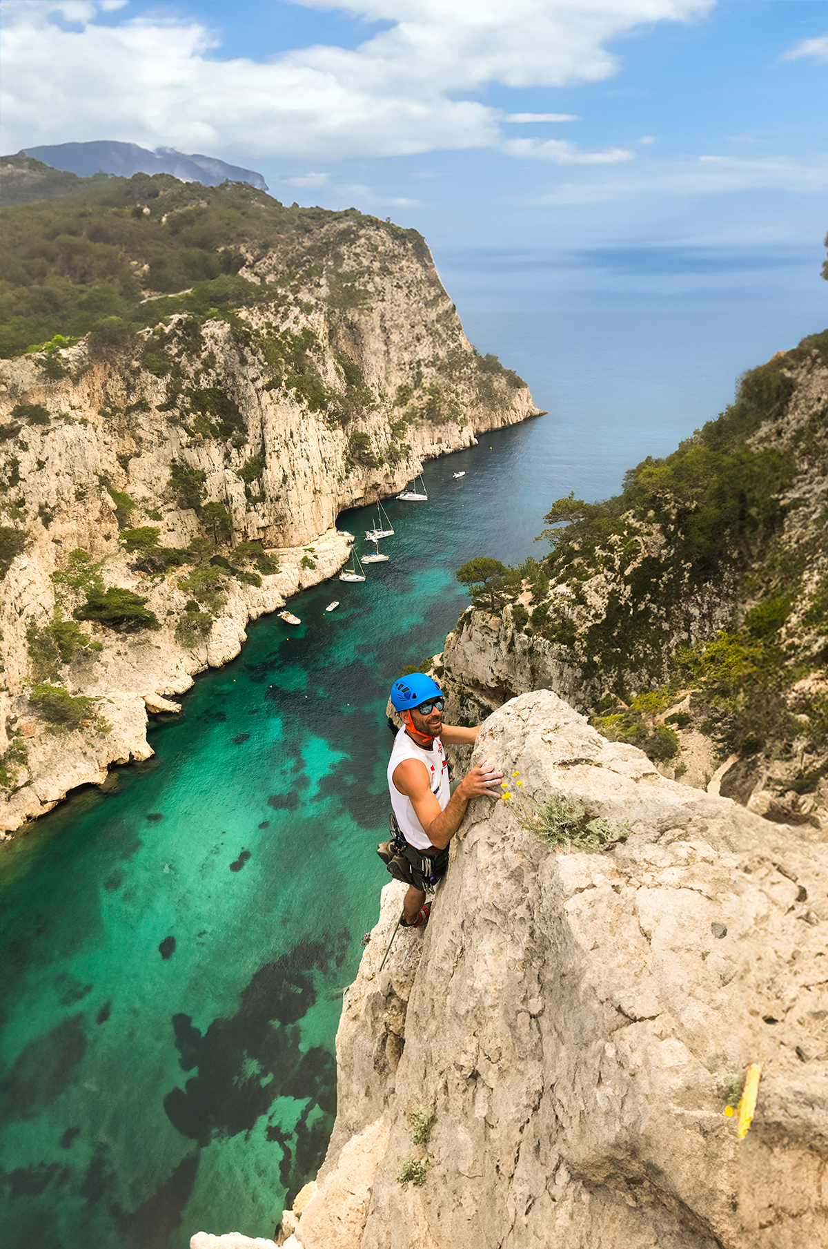 Voile et escalades dans les Calanques de Marseilles